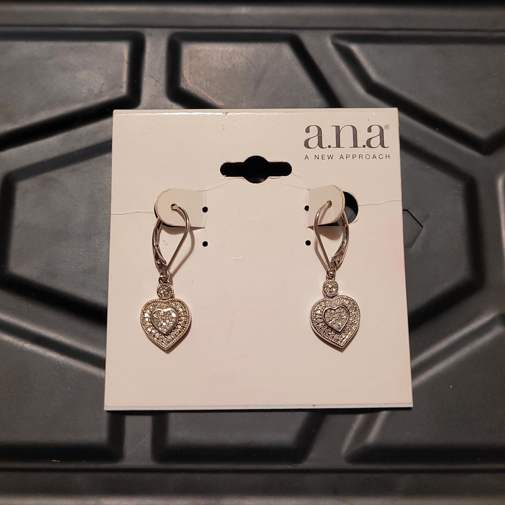 a.n.a Sterling Silver Heart Drop Earrings
